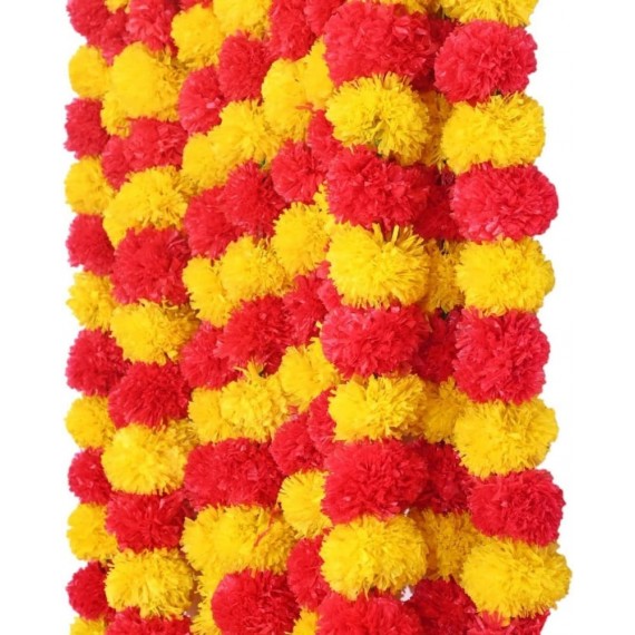 Garlands Yellow- Orange Plastic (Ganpati Decoration) - 1 stk