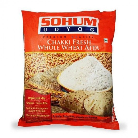 Sohum Chakki Fresh Whole Wheat Atta - 1 Kg