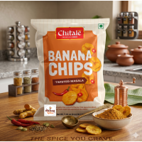 Chitale Bandhu - Banana Chips ( Twisted Masala )  - 200 Gm (BEST BEFORE - 13.06.2026)