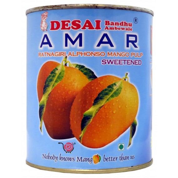 Desai Bandhu Mango Pulp Sweetend Blue - 850 gm 