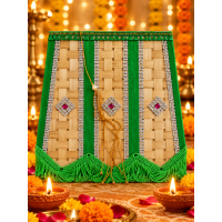 Wooden Diwali lantern (Emerald woven)