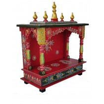 Craftlia Wooden Home Temple Rajasthani without door (Dimension- Inside 18 X 11 X 12