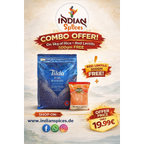 ( COMBO PACK ) Tilda Basamati 5Kg + Adisha Red Lentil - 500 GM